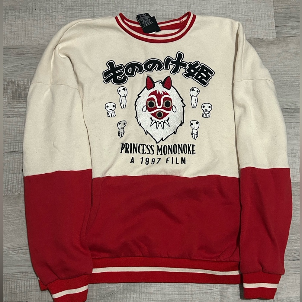 Studio Ghibli Princess Mononoke Crewneck Sweater size Medium